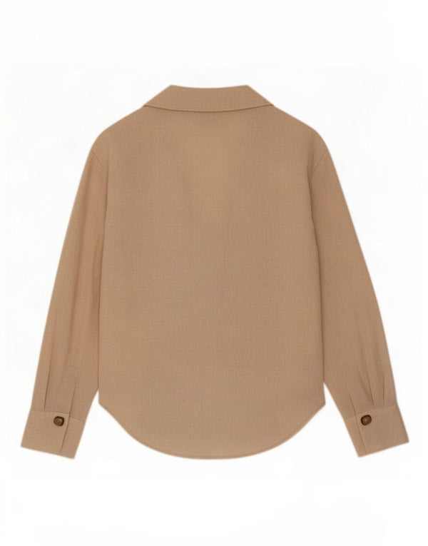 Zara Womens Shirt UK 16 Large Beige