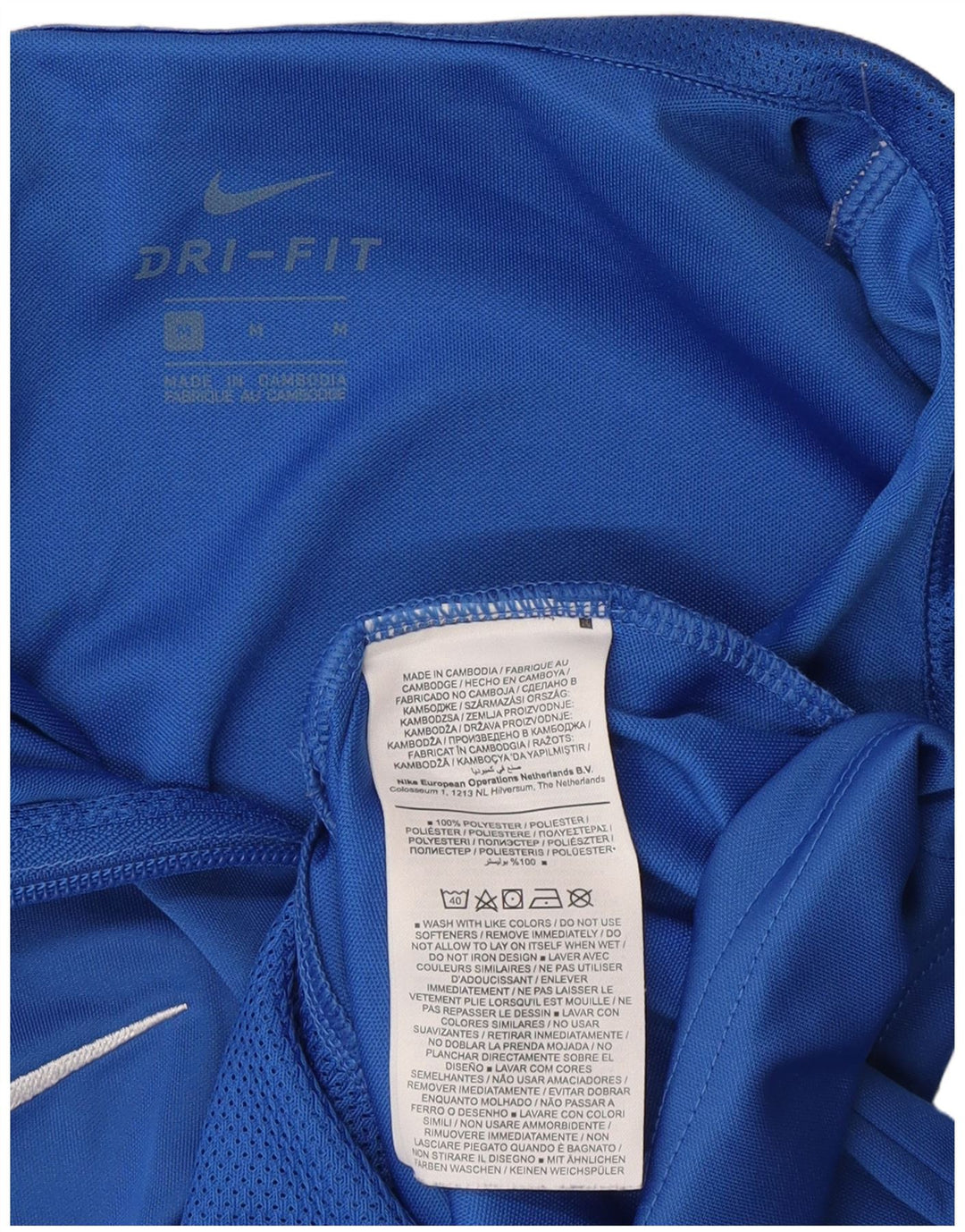 Giacca sportiva da donna con grafica Nike, blu medio, in poliestere