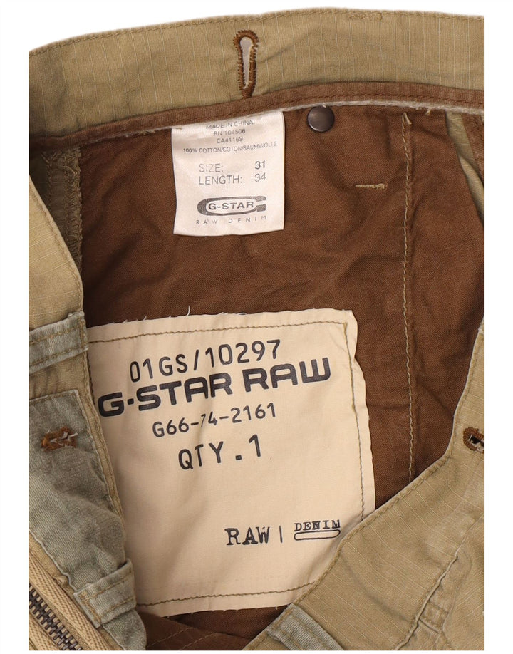 Pantaloni cargo dritti da uomo G-STAR W31 L34 cotone kaki