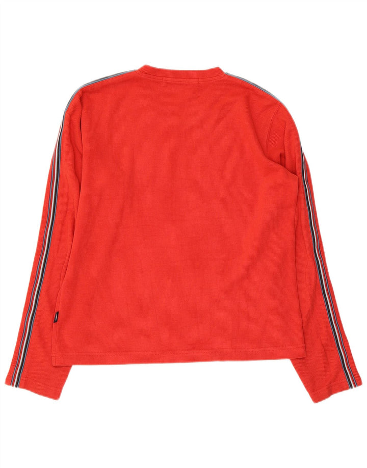 UMBRO Womens Top Long Sleeve UK 14 Medium Red