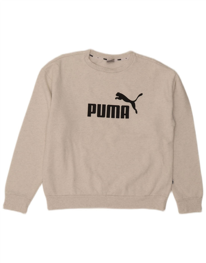 Felpa oversize con grafica da donna Puma UK 10 Small Cotone grigio