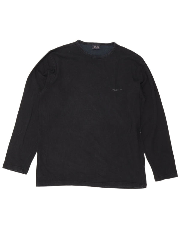 Top Trussardi Jeans Uomo Manica Lunga 2XL Viscosa Nera