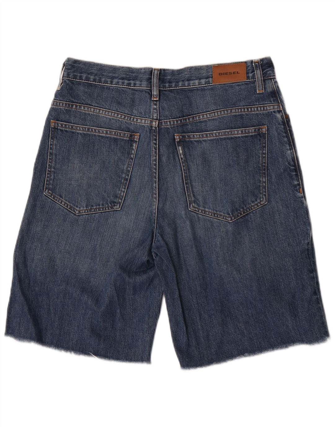 Pantaloncini di jeans invecchiati da uomo Diesel W29 piccoli in cotone blu