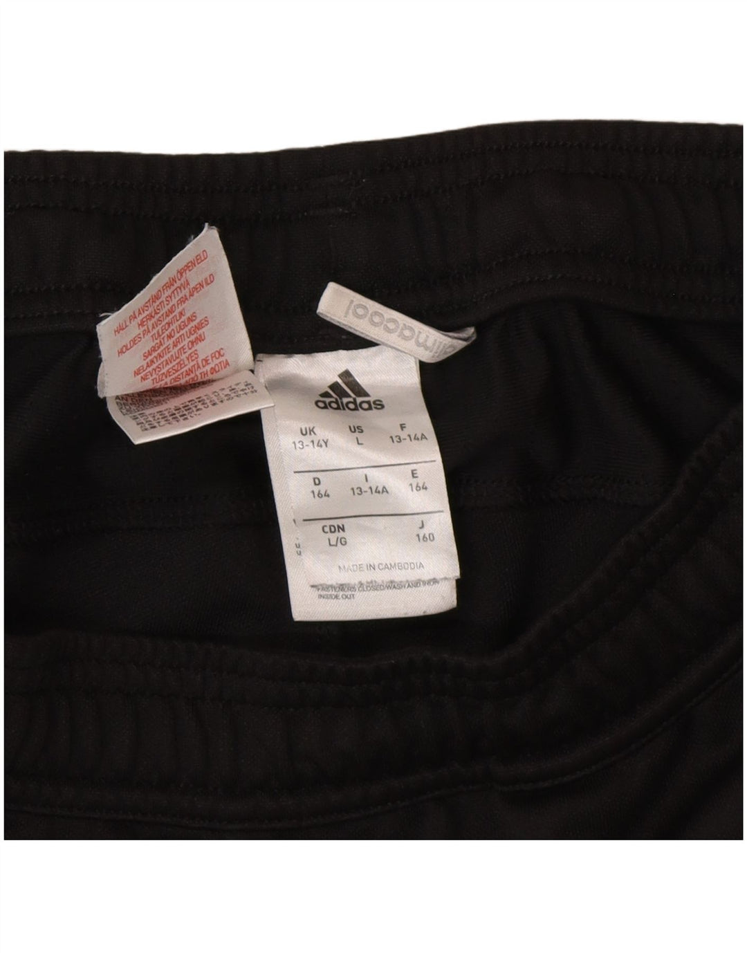 Pantaloni della tuta Adidas Climacool da ragazzo 13-14 anni in poliestere nero