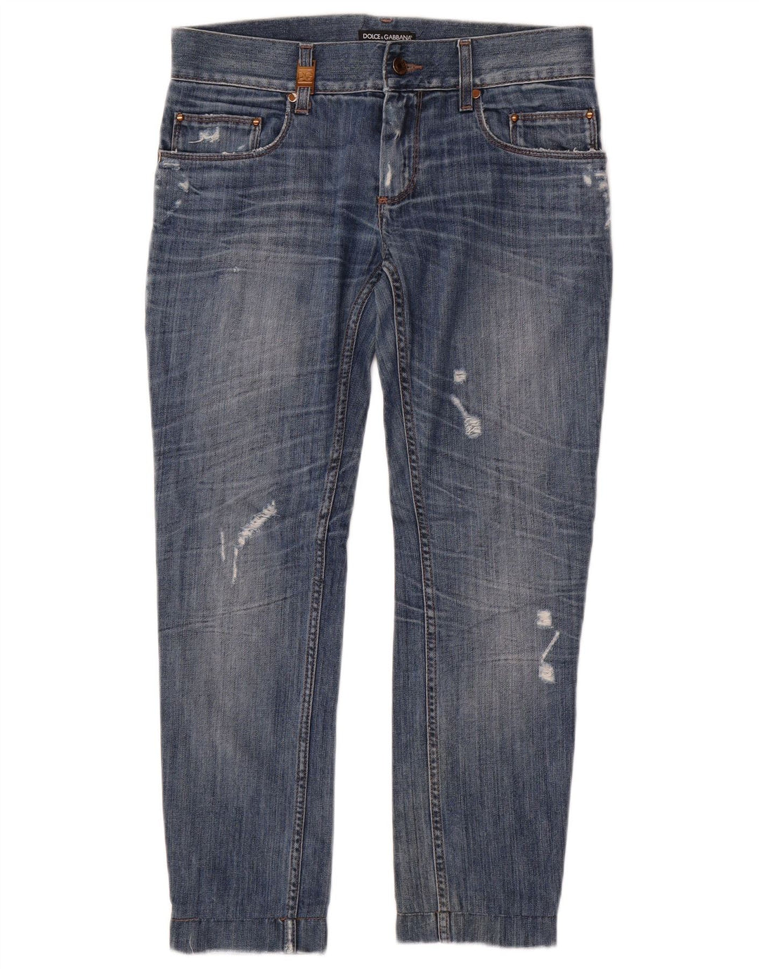 DOLCE & GABBANA Womens Slim Jeans IT 46 Large W32 L28 Blue