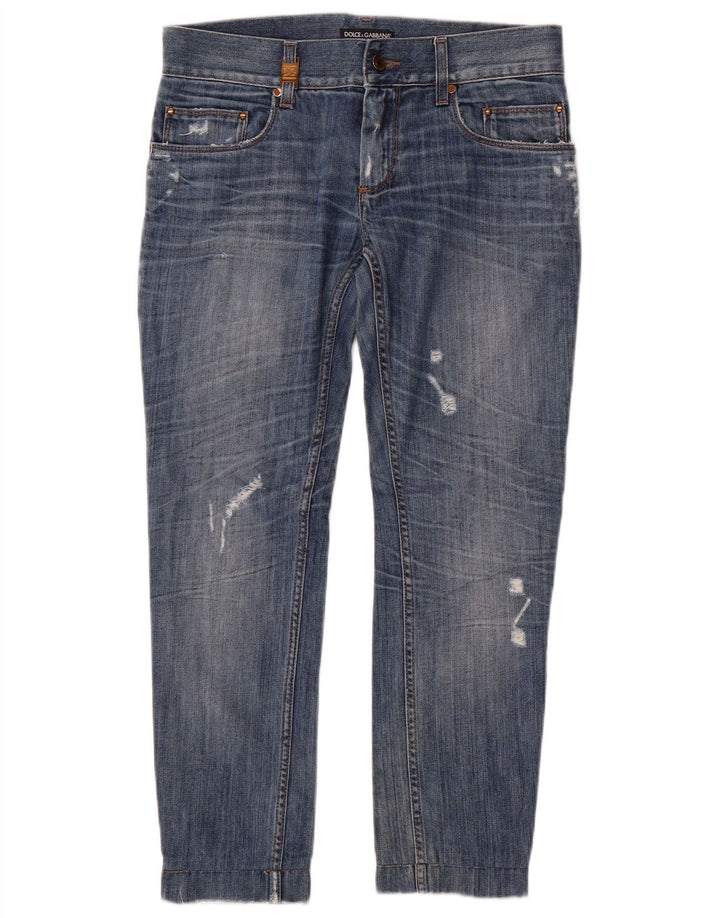 DOLCE & GABBANA Womens Slim Jeans IT 46 Large W32 L28 Blue