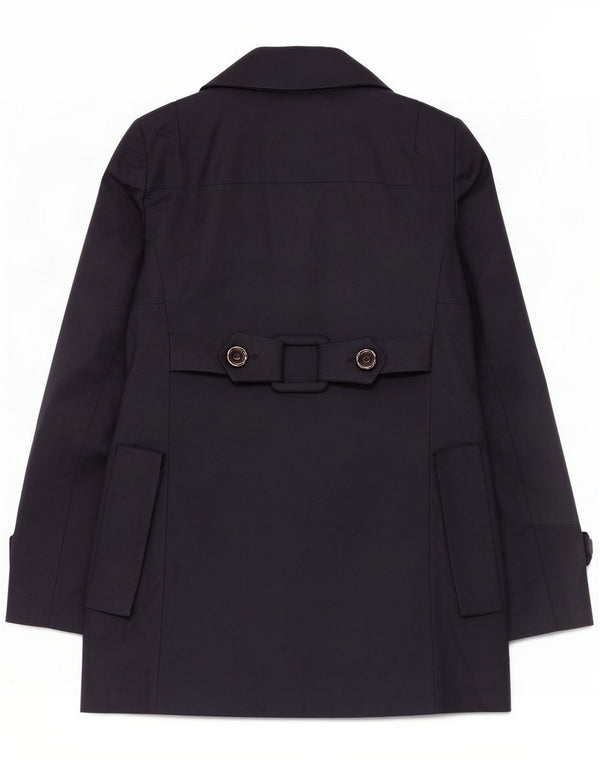 Cappotto doppiopetto da donna French Connection UK 10 piccolo blu navy in cotone