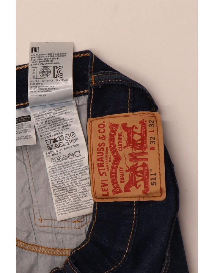 LEVI'S Jeans da uomo 511 slim W32 L32 cotone blu navy
