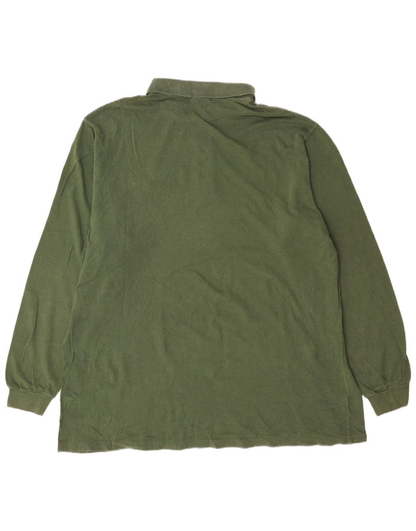 Polo da uomo a maniche lunghe Lacoste taglia 8 3XL cotone verde