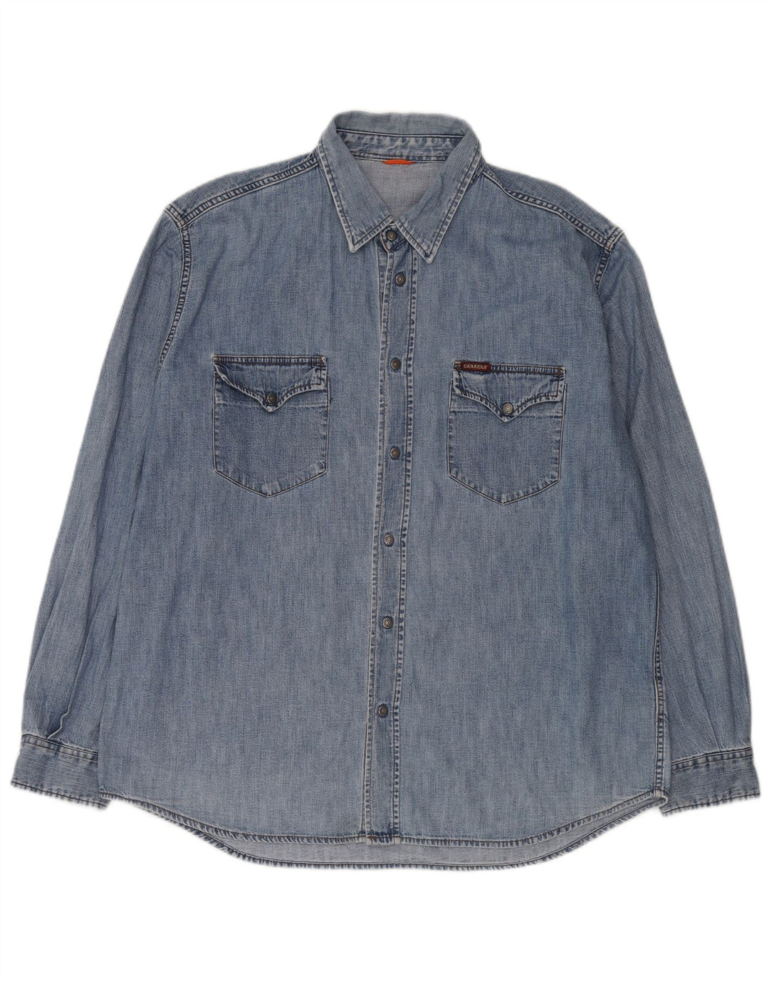 Camicia in denim western da uomo Carrera 2XL cotone blu classico