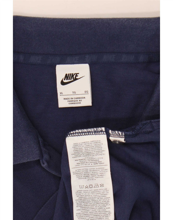 Polo Nike da uomo XL in cotone blu navy