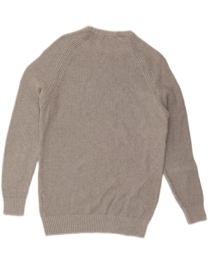 ZARA Mens Crew Neck Jumper Sweater Medium Grey Cotton Vintage Zara and Second-Hand Zara from Messina Hembry 