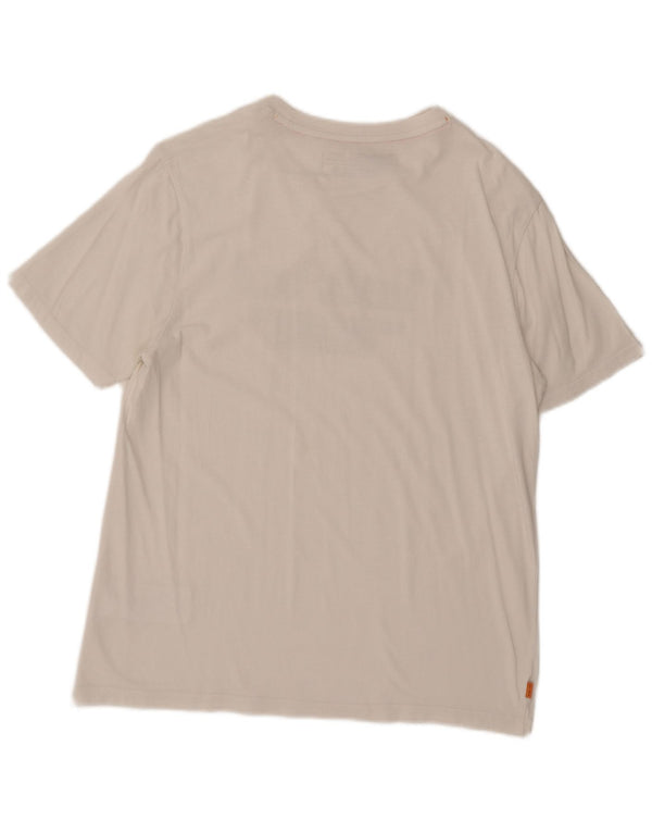 T-shirt grafica da uomo Timberland Top in cotone bianco medio