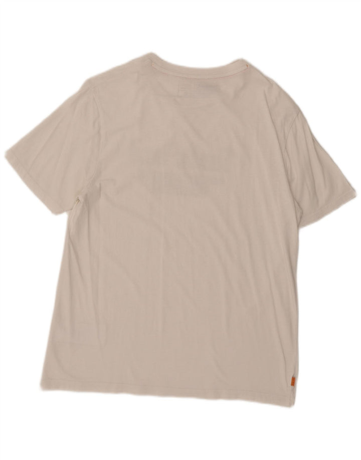 T-shirt grafica da uomo Timberland Top in cotone bianco medio