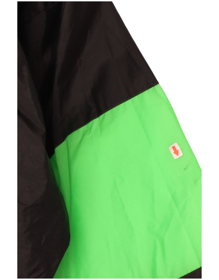 Giacca anorak da uomo con cappuccio K-WAY UK 40 Large nera in poliammide color block