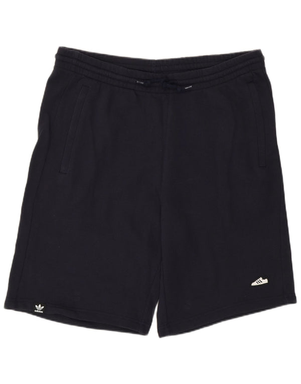 Pantaloncini sportivi Adidas da uomo di grandi dimensioni in cotone blu navy