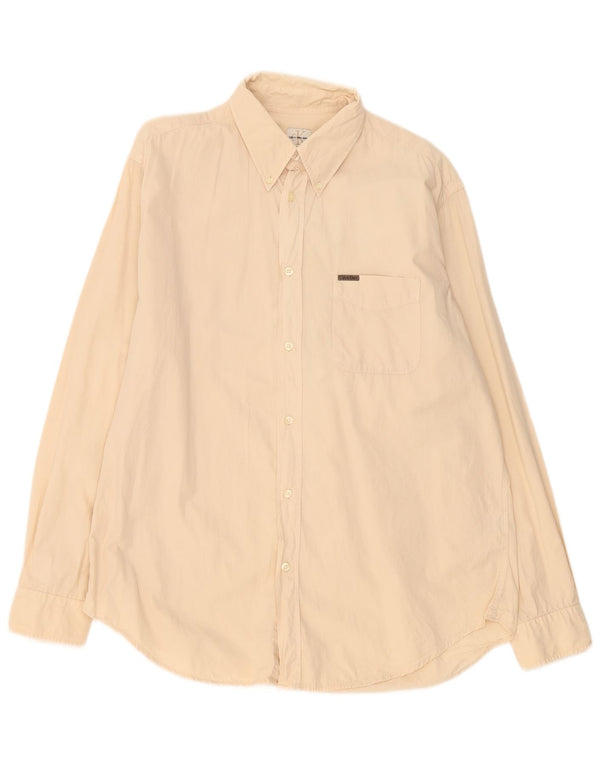 Camicia da uomo Calvin Klein Jeans XL in cotone beige