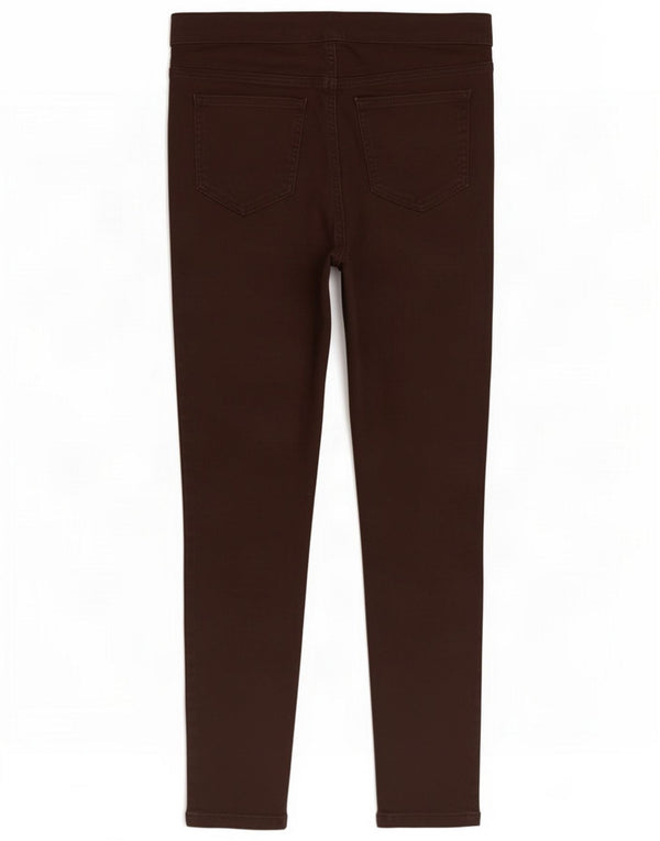 Marks & Spencer Jeans Jeggings da donna UK 12 Medio W30 L27 Marrone Cotone