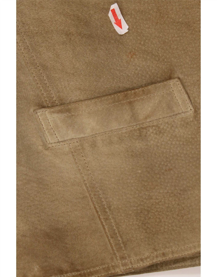 Gilet da uomo in pelle scamosciata Pionier medio kaki