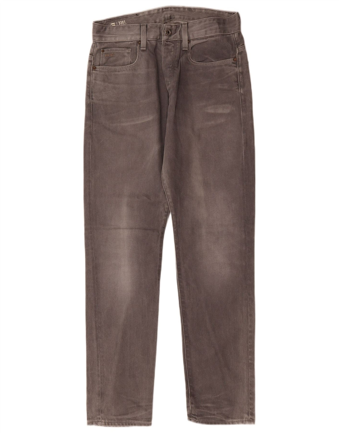 Jeans slim da uomo G-Star 3301 W30 L32 poliestere grigio