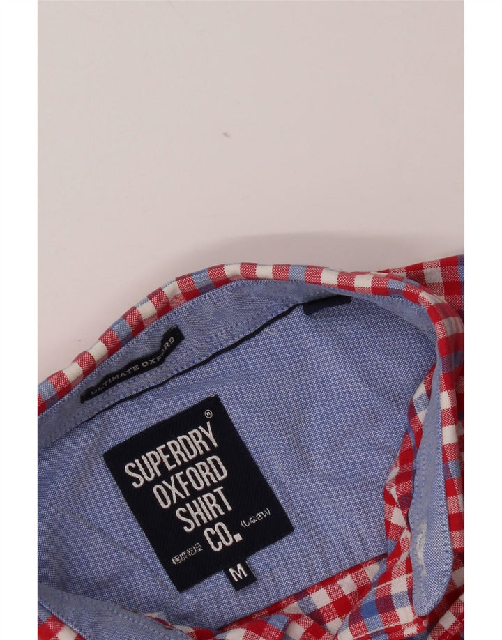 Camicia a maniche corte da uomo Superdry a quadretti rosso medio