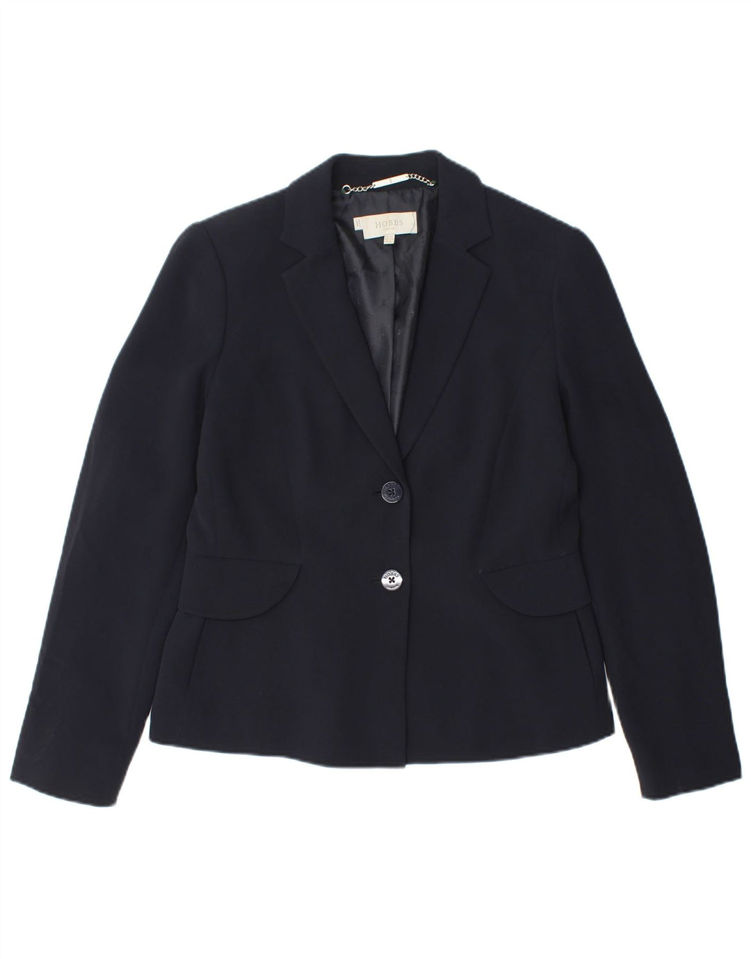 Giacca blazer da donna a 2 bottoni HOBBS UK 12 medio blu navy in poliestere