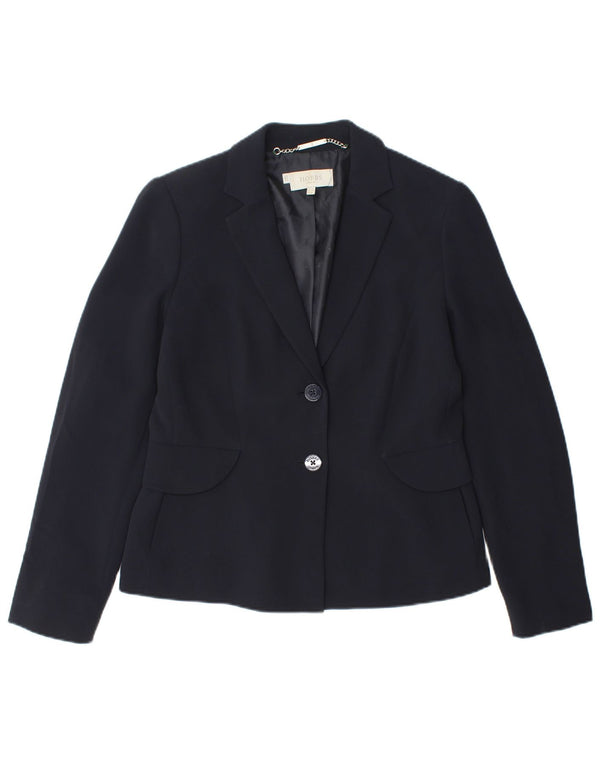 Giacca blazer da donna a 2 bottoni HOBBS UK 12 medio blu navy in poliestere