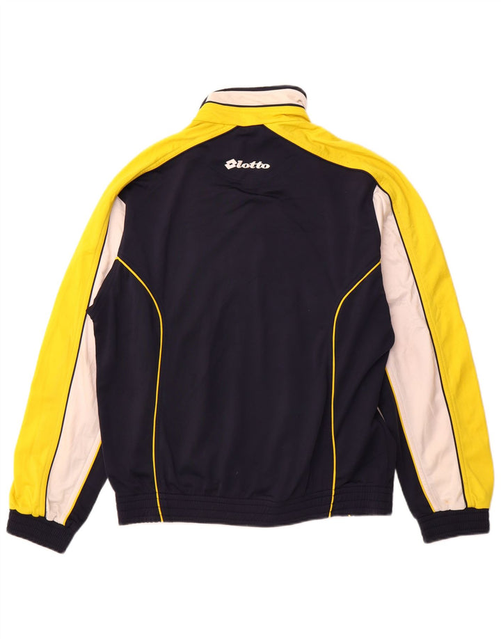 Giacca da tuta da uomo LOTTO piccola in poliestere color block blu navy