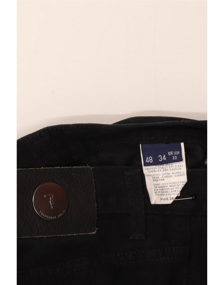 Jeans Straight Uomo Trussardi IT 48 Medio W32 L30 Cotone Nero