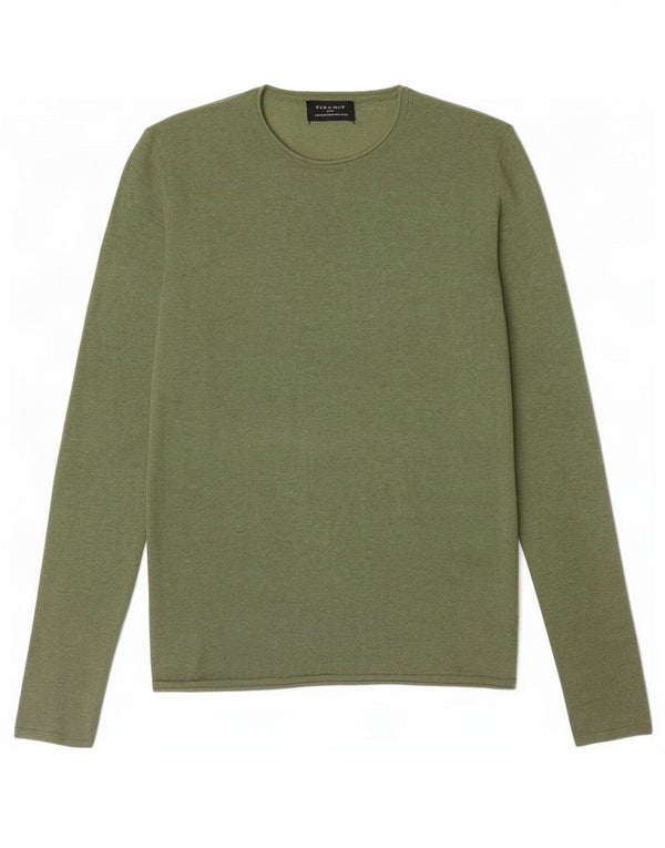Maglione maglione girocollo da uomo Zara verde medio