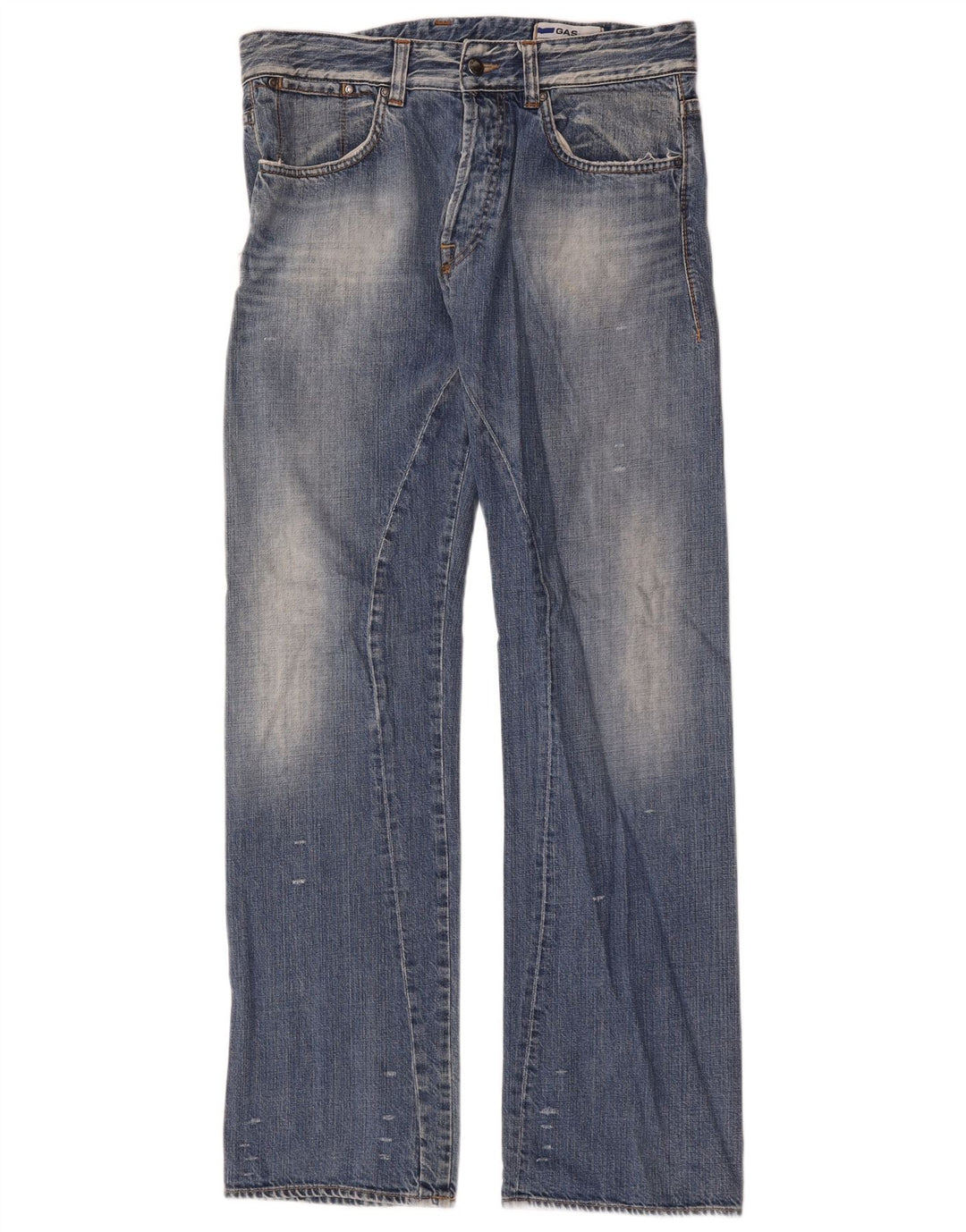 Jeans dritti da uomo Gas W34 L34 in cotone blu