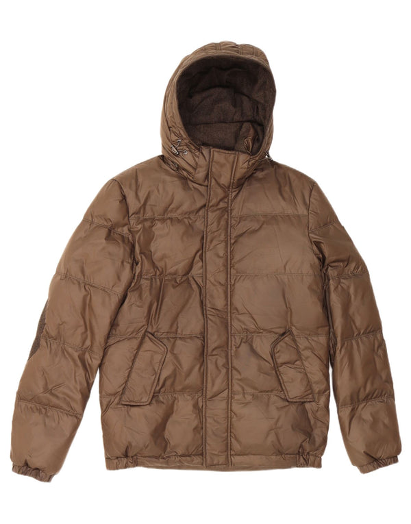 Giacca imbottita con cappuccio da uomo Guess UK 34 XS poliestere marrone