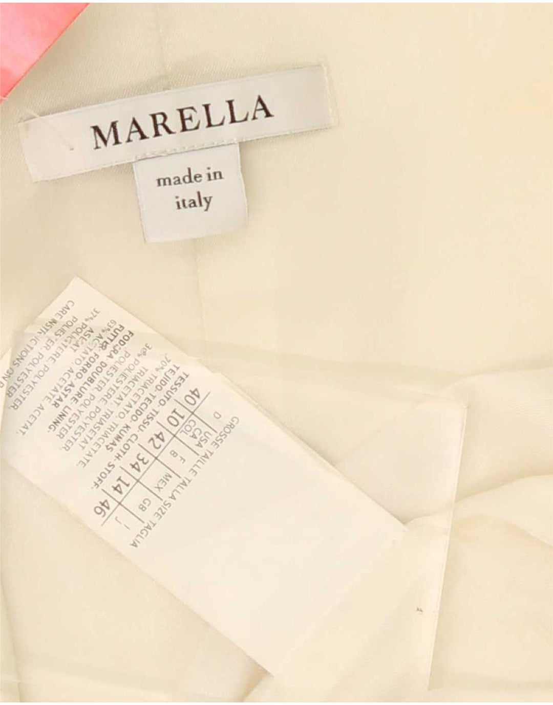 Giacca blazer da donna a 1 bottone Marella UK 14 grande triacetato bianco