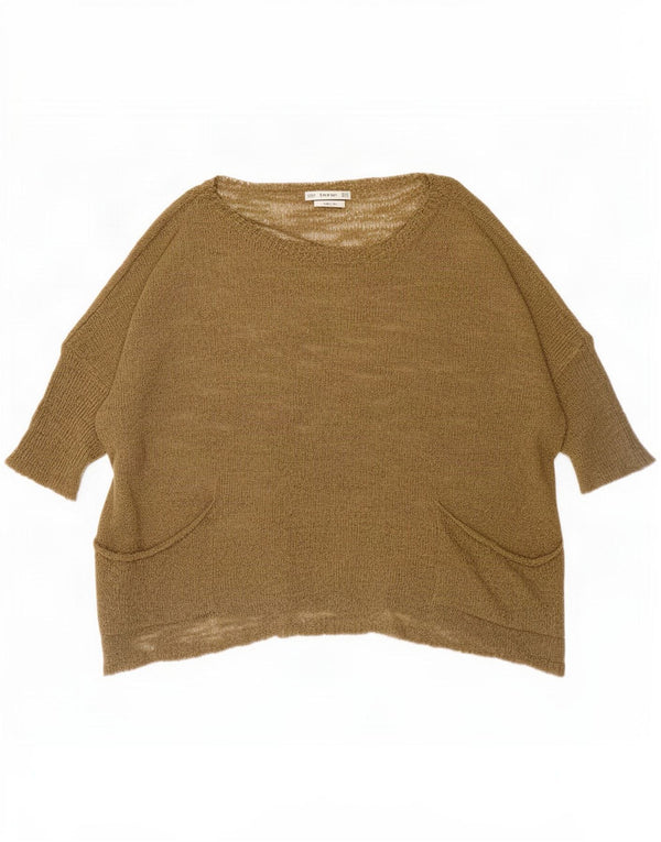 Camicetta oversize da donna Zara Top UK 10 Small Kaki