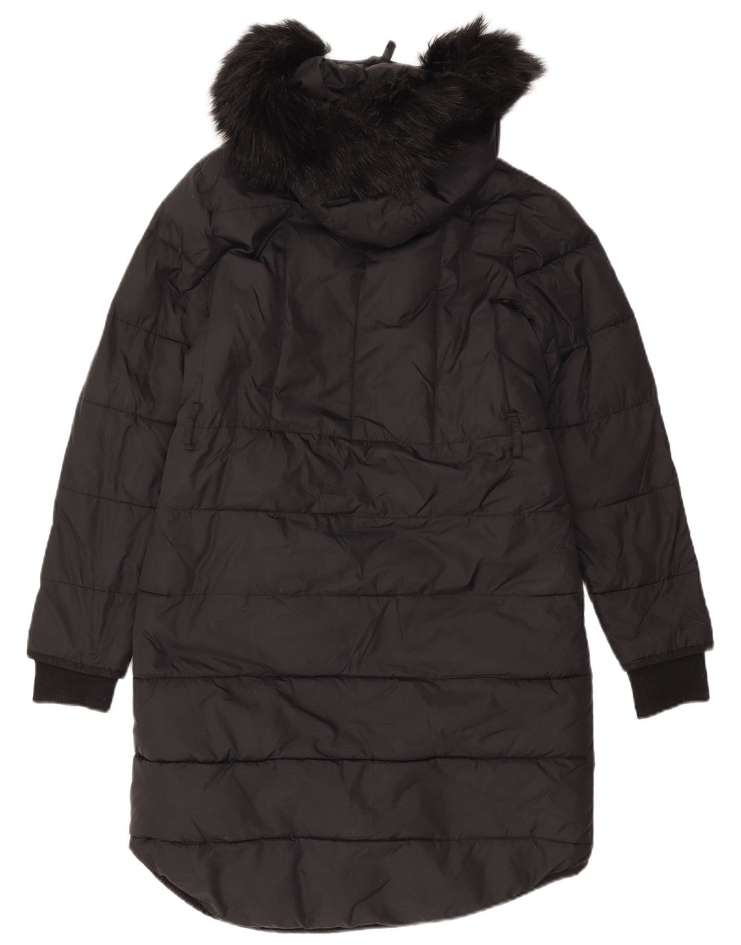 Cappotto imbottito con cappuccio da donna Whistles UK 14 medio nero in poliammide