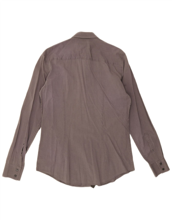 Camicia slim fit da uomo Calvin Klein grigio medio a righe