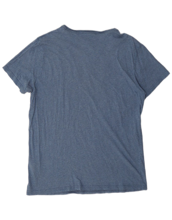 Gant T-shirt grafica da uomo Top grande in cotone blu