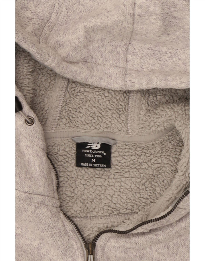 Maglione con cappuccio e zip da donna New Balance UK 14 Poliestere grigio medio