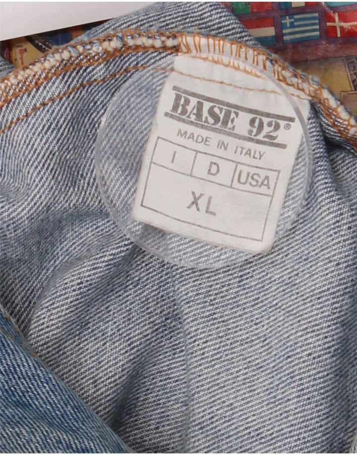 Giacca in denim grafico da uomo Base 92 UK 42 XL Blu