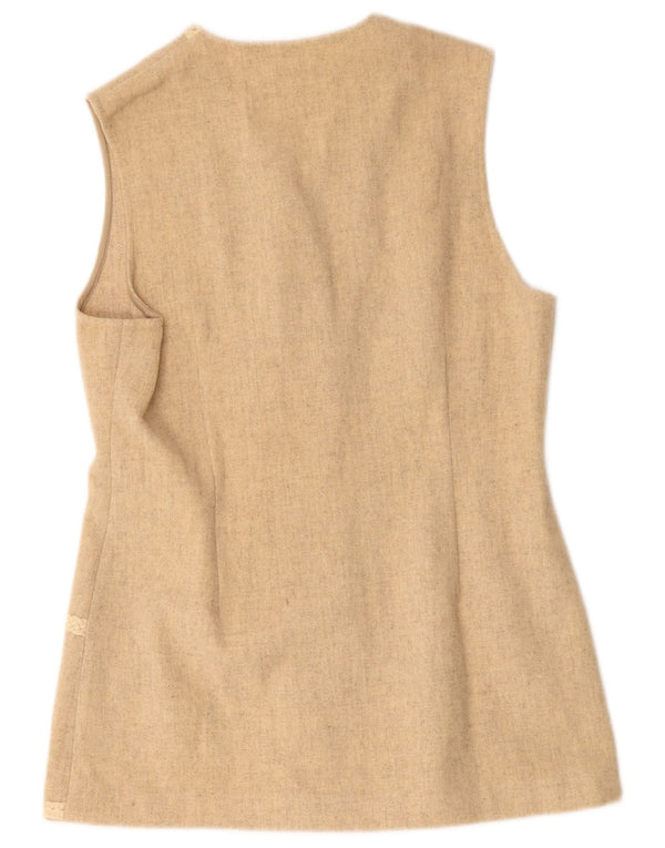 Gilet vintage da donna UK 14 Beige medio Lana