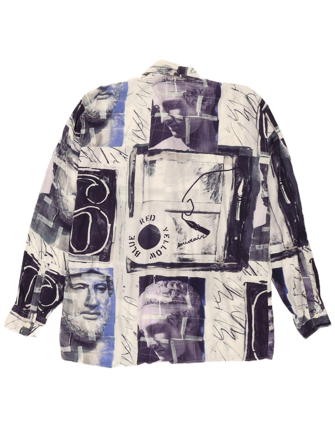 Camicia da uomo con motivo astratto Cocoa, grande blu