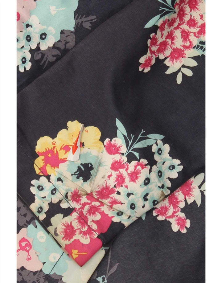 Giacca antipioggia con cappuccio da donna Animal UK 8 Small Poliestere floreale blu navy