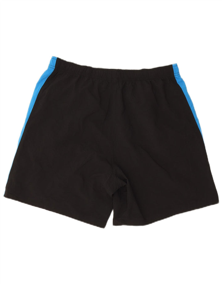 Pantaloncini sportivi da uomo Asics grandi in poliestere color block nero