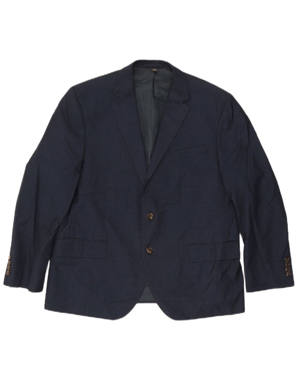 Giacca blazer a 2 bottoni Marks & Spencer da uomo UK 46 XL poliestere blu navy