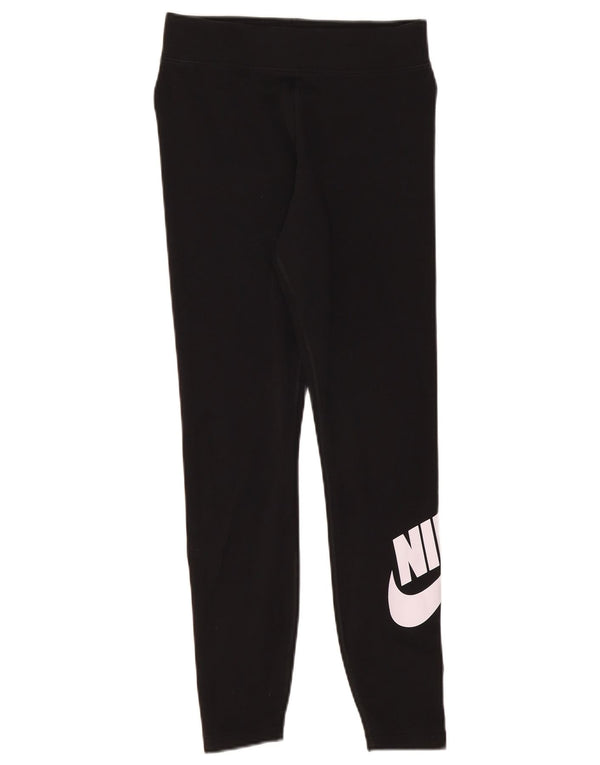 Leggings grafici da donna Nike UK 12 cotone medio nero