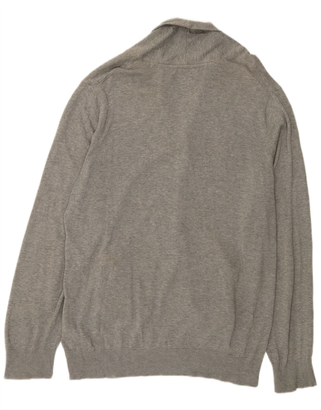 MARKS & SPENCER Maglione cardigan Harbour blu da uomo grande cotone grigio