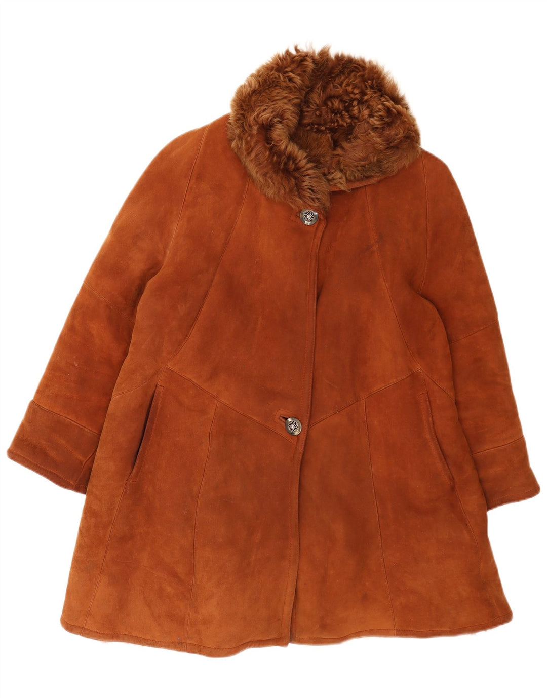Cappotto Shearling Oversize da Donna AC IT 42 Marrone Medio