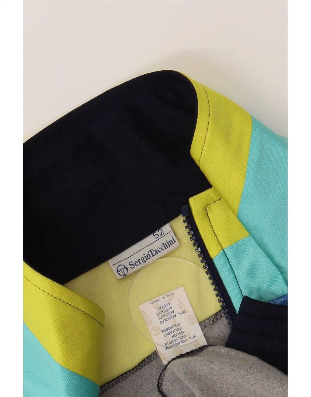 Giacca da tuta da uomo Sergio Tacchini IT 52 Large Blu Navy retrò