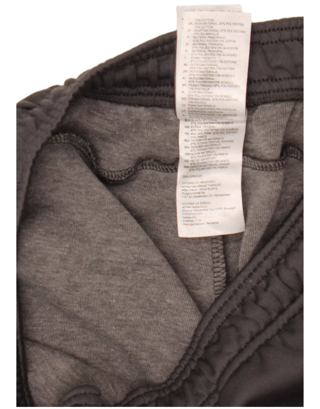 Pantaloni da tuta da uomo Adidas Joggers sportivi in ​​poliestere grigio medio