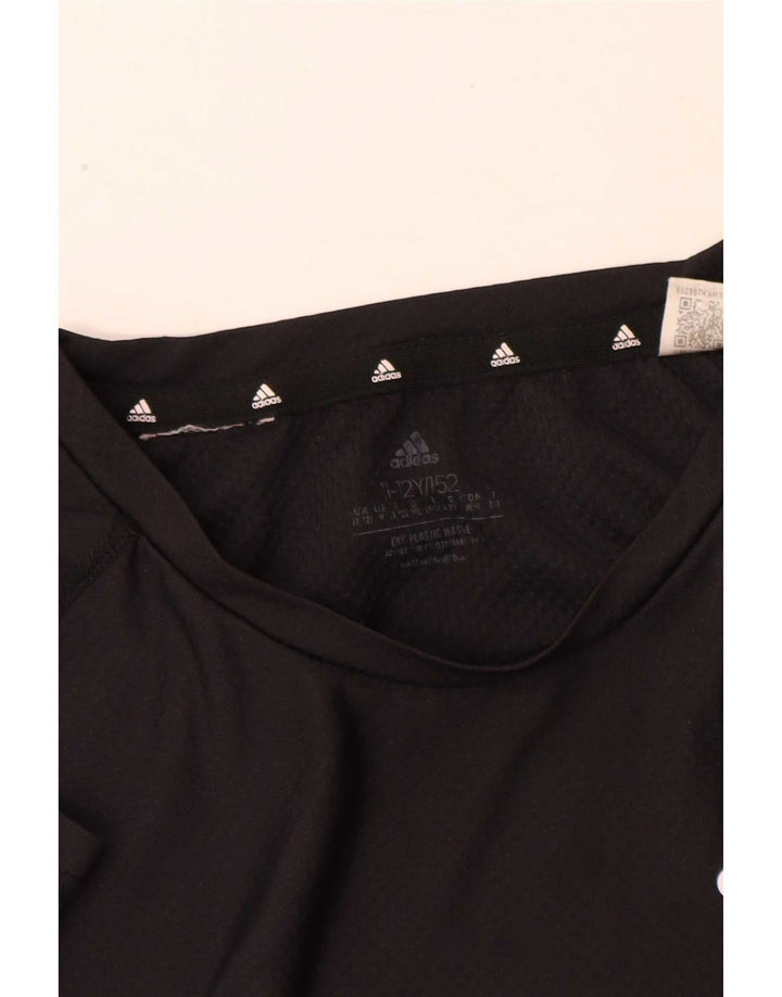 Maglietta Adidas Aeroready da ragazzo, 11-12 anni, in poliestere nero